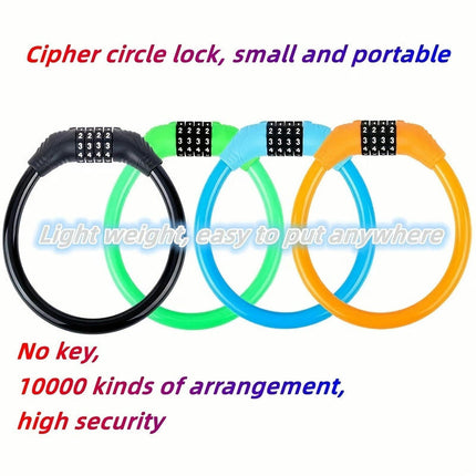 Bike Combination Cable Lockwith a 4-Digit Resettable - Ideal for Road, Mountain, and Motorcycles