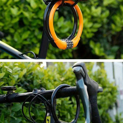 Bike Combination Cable Lockwith a 4-Digit Resettable - Ideal for Road, Mountain, and Motorcycles