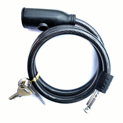 Bicycle Cable Lock with 2 Keys Coiled Bike Lock - Durable Metal & Plastic Construction