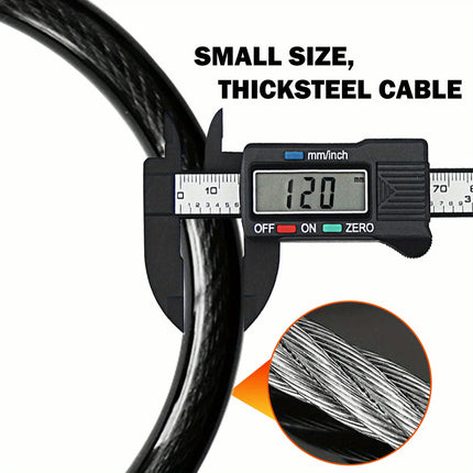 Bike Lock Cable, Bike Locks Heavy Duty Anti Theft, 2 Pcs Security 4 Digit Portable Code Lock