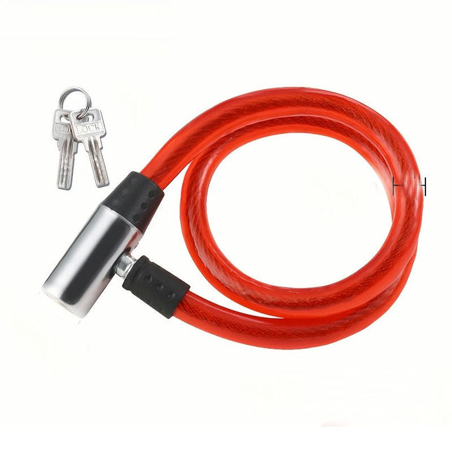 Portable Steel Cable Anti-Theft Lock for Bicycles and Motorcycles - Durable and Hard Steel Cable