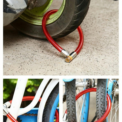 1pc Bicycle Wire Lock Ring Lock, Soft Lock, Anti-theft Lock, Door Lock, Electric Car Chain Lock