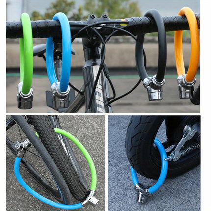 Small And Portable Mountain Road Bicycle Anti-theft Lock, Electric Bicycle Ring Lock Steel Wire Lock