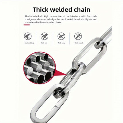 Iron Chain Locks with Fabric Cover Anti-Theft Stainless Steel for Electric Bikes and Motorcycles