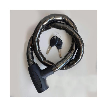 Zinc Alloy Bicycle Cable Lock, PVC Bike Chain Lock, Anti-Theft Hand Control Extra Long Lock