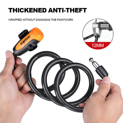 Weatherproof Anti-Theft Bike Cable Lock with Mounting Bracket Mountain, Scooter, or Bicycle