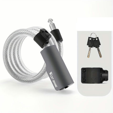 Anti-Theft Cable Lock For Bike, Scooter, E-Bike And Motorcycle, Bike Cable Lock Cycling Accessories