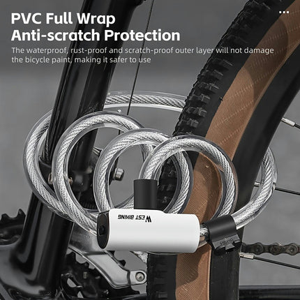 Anti-Theft Cable Lock For Bike, Scooter, E-Bike And Motorcycle, Bike Cable Lock Cycling Accessories