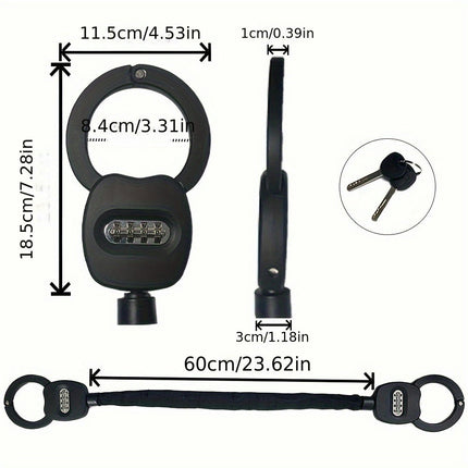 Heavy-Duty Anti-Theft Lock with Resettable Password - Ideal for Scooters, Bikes, Motorcycles & More