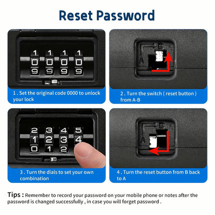 1pc Password U-shaped Lock 4-digit Combination Password Lock, Bicycle Motorcycle E-bike Lock