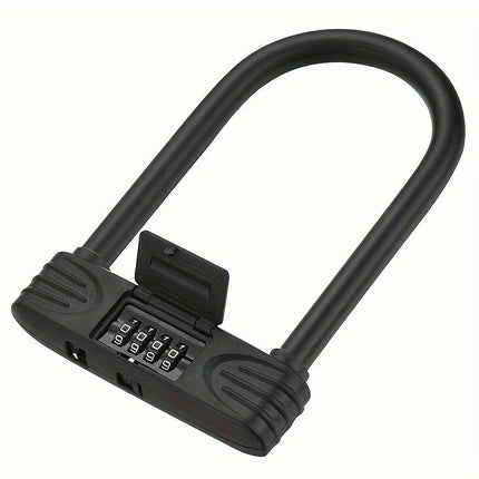 1pc Password U-shaped Lock 4-digit Combination Password Lock, Bicycle Motorcycle E-bike Lock