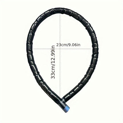 1pc 100cm Self-locking Steel Wire Lock, Solid Color Joint Cable Lock, Bike Accessories