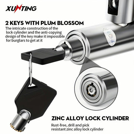 Anti-Theft Bicycle Chain Lock High Security MTB and Electric Scooter Lock with Keys