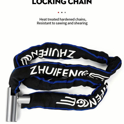 Anti-Theft Bicycle Chain Lock High Security MTB and Electric Scooter Lock with Keys