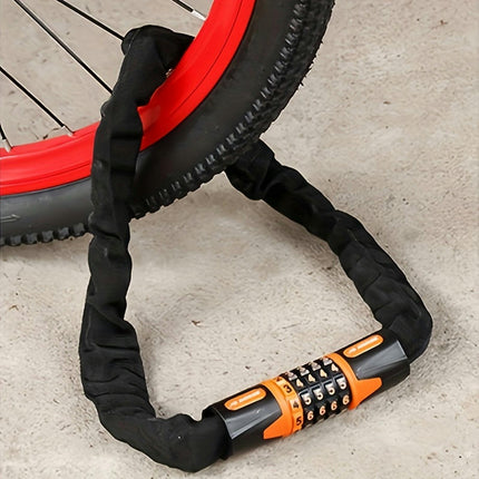 1pc Guard Against Theft Chain Cloth Lock, Five-digit Combination Lock, Suitable For Mountain Bike