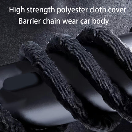 Heavy-Duty Anti-Theft Bicycle Chain Lock with Fabric Sleeve Suitable for Electric Bikes, Scooters, Road