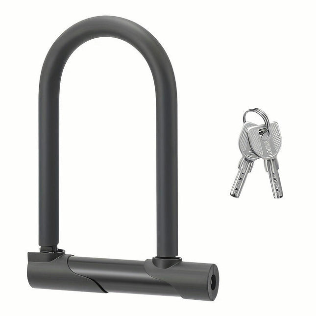 Durable U-Shaped Bike Lock - Waterproof & Rustproof, Ideal For Mountain Bikes, Motorcycles