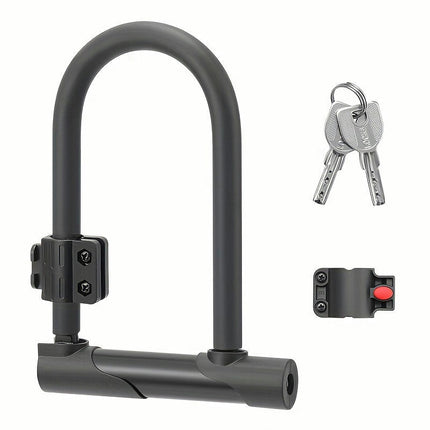 Durable U-Shaped Bike Lock - Waterproof & Rustproof, Ideal For Mountain Bikes, Motorcycles