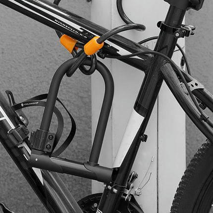 Durable U-Shaped Bike Lock - Waterproof & Rustproof, Ideal For Mountain Bikes, Motorcycles