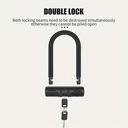 Bicycle Lock, Motorcycle Solid Anti-theft Lock, Outdoor Riding Accessories, Mountain Bike U-lock