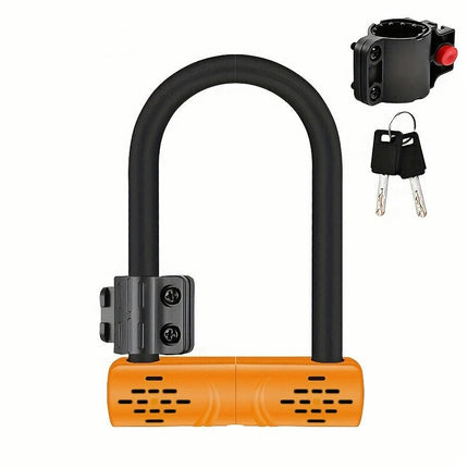 Bicycle Lock, Motorcycle Solid Anti-theft Lock, Outdoor Riding Accessories, Mountain Bike U-lock