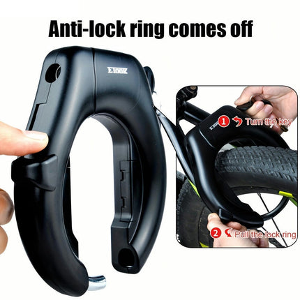 Bicycle Lock Crab Claw Lock Horseshoe Lock, Mountain Bike Road Bike Universal Anti-theft U-shaped Lock