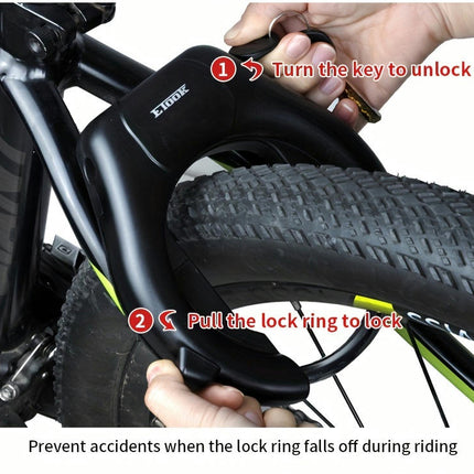 Bicycle Lock Crab Claw Lock Horseshoe Lock, Mountain Bike Road Bike Universal Anti-theft U-shaped Lock