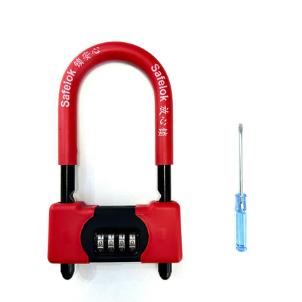 1pc 4-Digit Combination Bike Lock Portable Anti-Theft Security For Bicycle, Motorcycle Scooter