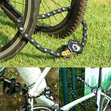 Foldable Lock Bicycle Lock With Keys Security Anti-Theft Road Bike Chain Lock