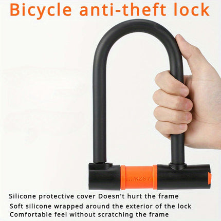 Heavy-Duty U-Lock for Bikes Hand-Controlled, Anti-Theft Security for Mountain & Road Bicycles