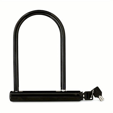 Stainless Steel U-Lock Bike U-Lock with Key, Anti-Theft Bicycle Lock for Mountain Bikes