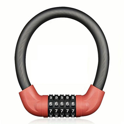 Bicycle Lock With Five-digit Password For Anti-theft, Electric Bike Lock With Steel Cable And Wire