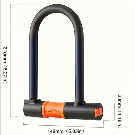 Portable U-lock Bicycle Lock Electric Bike Mountain Bike Anti-theft Lock Wire Ring Lock