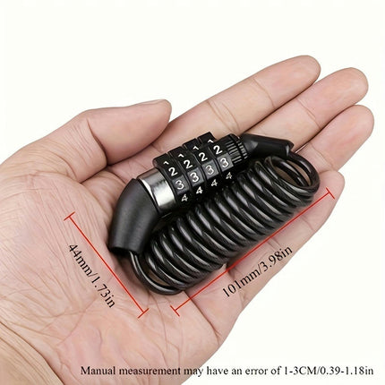 Durable Steel Wire Lock Portable Anti-Theft Combination Lock Cable - Mini Bike Lock Accessory