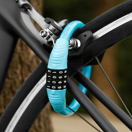 Anti-Theft, Portable Security Bike Lock, 4 Digit Resettable Combination Cable Lock For Bicycle