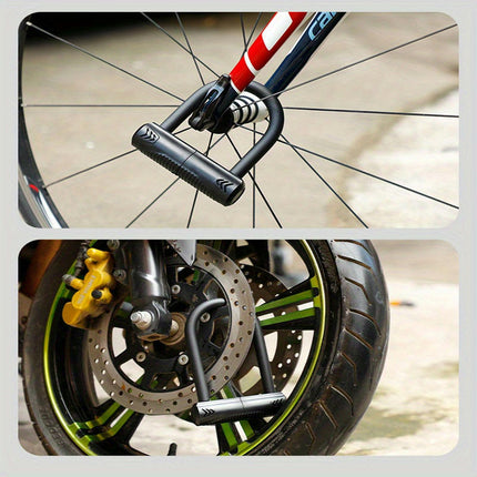 Alloy Steel Thickened U-shaped Anti-theft Lock, Suitable For Bicycle Mountain Bike Motorcycle E-bike