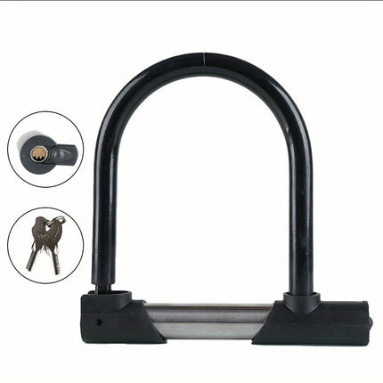 Bicycle U Lock, Wheel Lock, Anti-Theft Safety Motorcycle Scooter Cycling Lock Bicycle Accessories