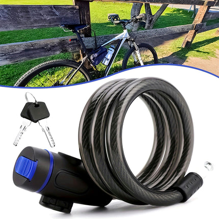 Mountain Bike Lock With Keys Universal Bicycle Bike Cable Lock For Strong Anti-Theft Steel Lock