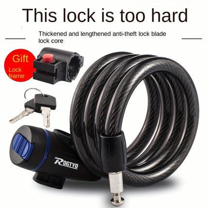 Bicycle Chain Lock Wire Lock, Mountain Bike Anti-theft Steel Cable Lock, Bicycle Anti-theft Lock