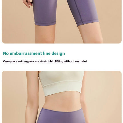 Women's High Waist Cycling Shorts-5 Inch Skinny Tummy Control Butt Lift Running Yoga Shorts