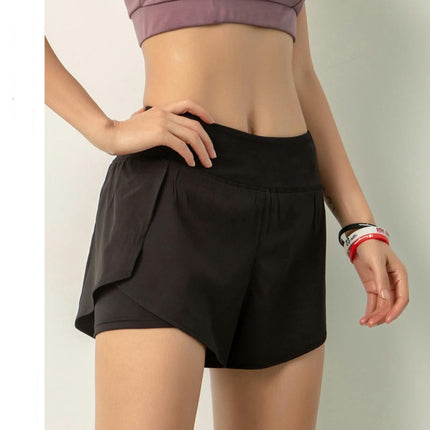 2 in 1 Athletic Shorts for Women High Waisted Gym Workout Short with Side Pockets