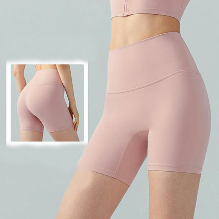 Women's High Waist Cycling Shorts - Naked Fitness Yoga Running Shorts