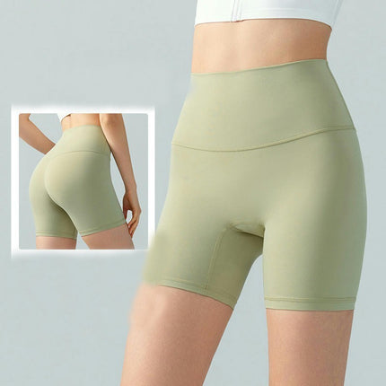 Women's High Waist Cycling Shorts - Naked Fitness Yoga Running Shorts