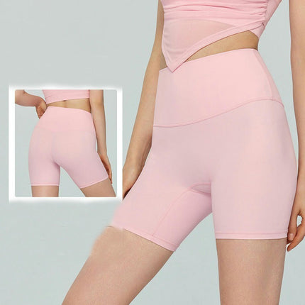 Women's High Waist Cycling Shorts - Naked Fitness Yoga Running Shorts