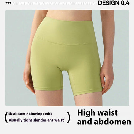 Women's High Waist Cycling Shorts - Naked Fitness Yoga Running Shorts