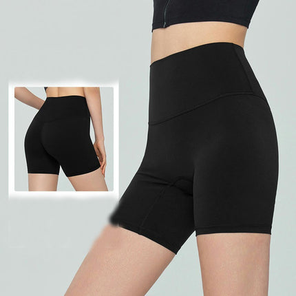 Women's High Waist Cycling Shorts - Naked Fitness Yoga Running Shorts