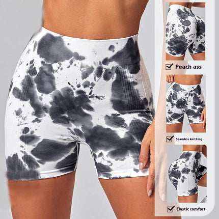 Dream Tie Dye Workout Shorts for Women Seamless Scrunch Soft Active Shorts