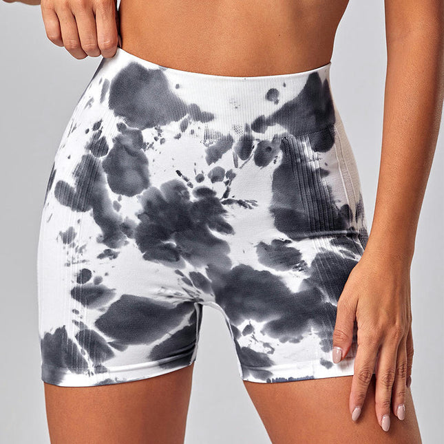 Dream Tie Dye Workout Shorts for Women Seamless Scrunch Soft Active Shorts