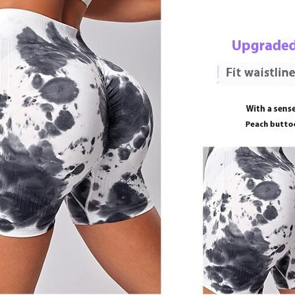 Dream Tie Dye Workout Shorts for Women Seamless Scrunch Soft Active Shorts