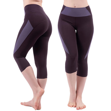 1 Pack High Waisted Capri Leggings for Women - Soft Slim Yoga Pants for Running Cycling Workout